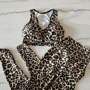 Diva Leopard Print Women's Activewear Set